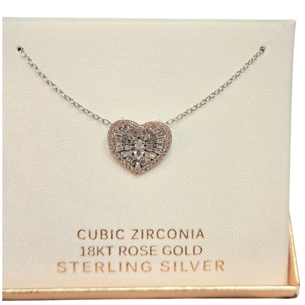 Primrose CZ Rose Gold Sterling Silver Necklace